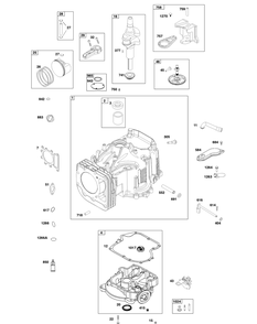 592056 Diagram and Parts List for 592056  Briggs and Stratton Engine